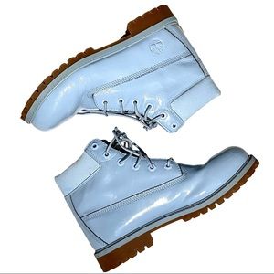 light blue timbs